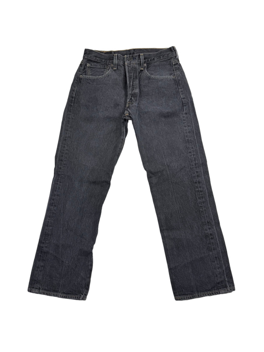Men's Levi's 501 32x30 Button Fly Straight Leg Jeans Black (Actual‎ 32x28)